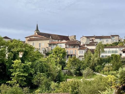 Scenic view of a hilltop village in Charente near Montmoreau